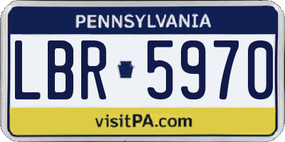 PA license plate LBR5970