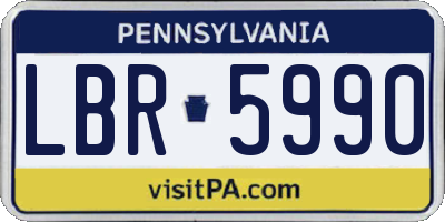 PA license plate LBR5990