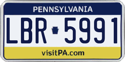 PA license plate LBR5991