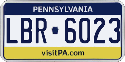 PA license plate LBR6023