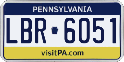 PA license plate LBR6051