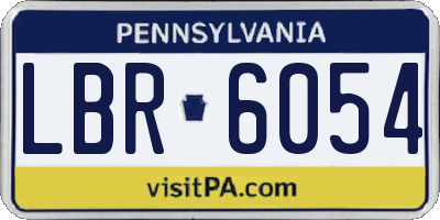 PA license plate LBR6054