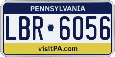 PA license plate LBR6056