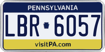 PA license plate LBR6057