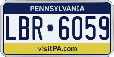 PA license plate LBR6059