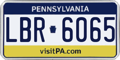 PA license plate LBR6065