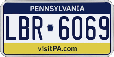 PA license plate LBR6069