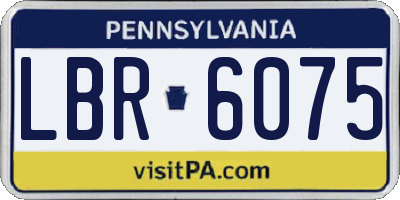 PA license plate LBR6075