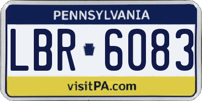 PA license plate LBR6083