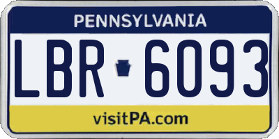 PA license plate LBR6093