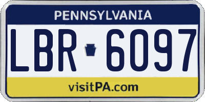 PA license plate LBR6097