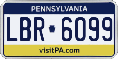 PA license plate LBR6099