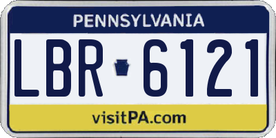 PA license plate LBR6121