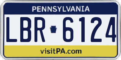 PA license plate LBR6124