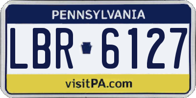 PA license plate LBR6127
