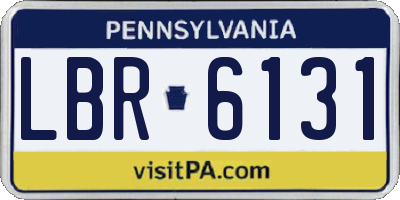 PA license plate LBR6131