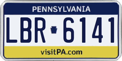 PA license plate LBR6141