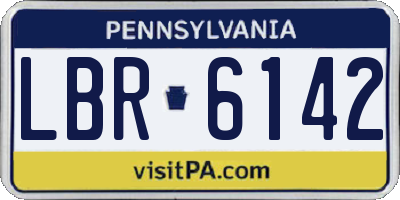 PA license plate LBR6142