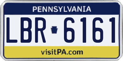 PA license plate LBR6161