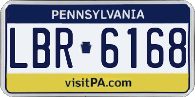 PA license plate LBR6168