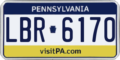 PA license plate LBR6170