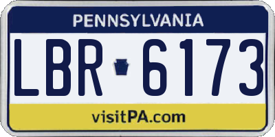PA license plate LBR6173