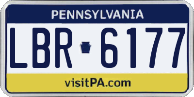 PA license plate LBR6177