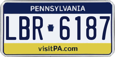 PA license plate LBR6187