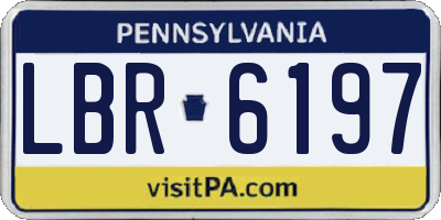 PA license plate LBR6197