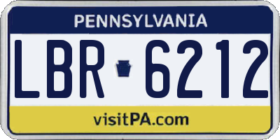 PA license plate LBR6212