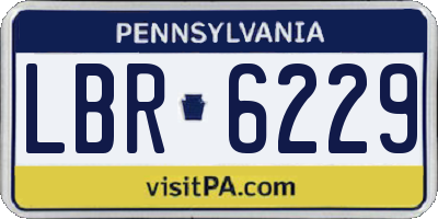 PA license plate LBR6229