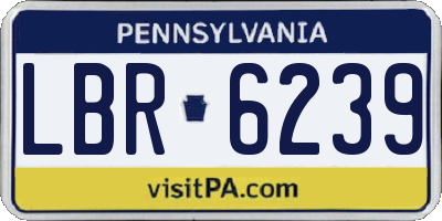 PA license plate LBR6239