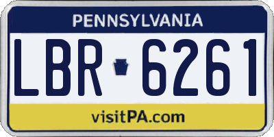 PA license plate LBR6261