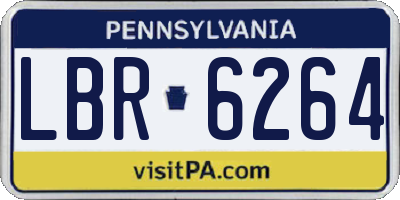 PA license plate LBR6264