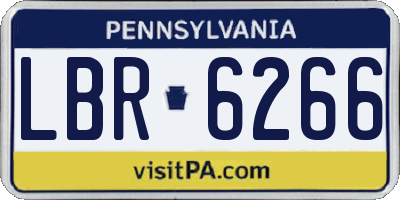 PA license plate LBR6266