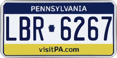 PA license plate LBR6267