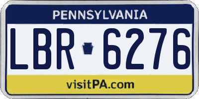 PA license plate LBR6276