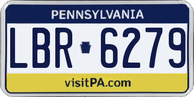 PA license plate LBR6279