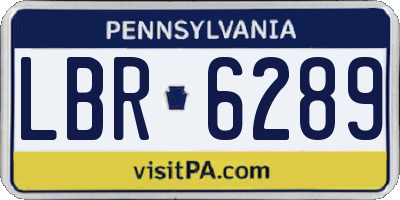 PA license plate LBR6289