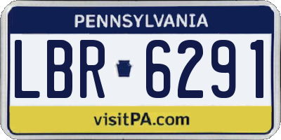 PA license plate LBR6291