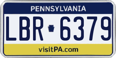 PA license plate LBR6379