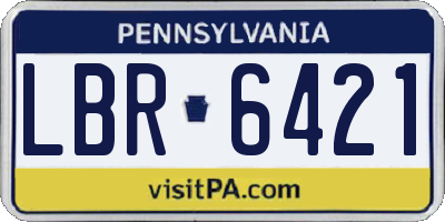 PA license plate LBR6421