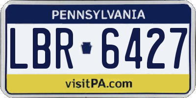 PA license plate LBR6427