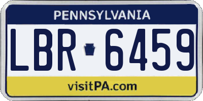 PA license plate LBR6459