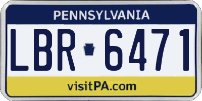 PA license plate LBR6471