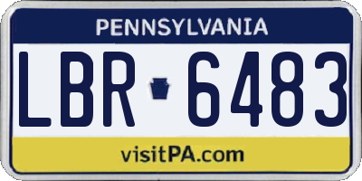 PA license plate LBR6483