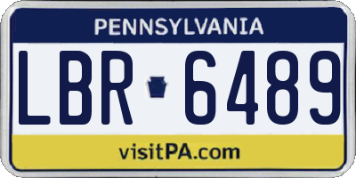 PA license plate LBR6489