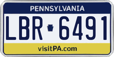 PA license plate LBR6491