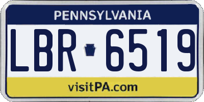 PA license plate LBR6519