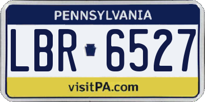 PA license plate LBR6527